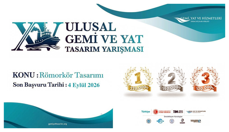 15. Ulusal Gemi ve Yat Tasarım Yarışması'nda Başvuru Süresi 4 Eylül'e Uzatıldı