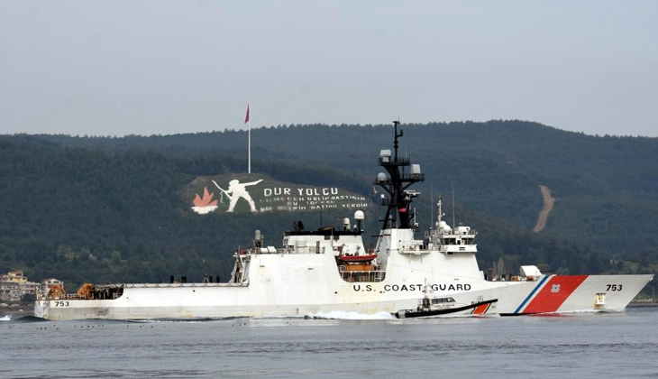 ABD Sahil Güvenlik gemisi Çanakkale Boğazı’ndan geçti