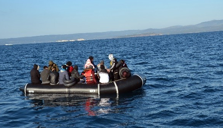 Ayvalık açıklarında 55 düzensiz göçmen kurtarıldı