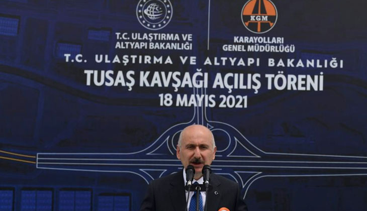 Bakan Karaismailoğlu, Başkent’te yapımı tamamlanan TUSAŞ Kavşağı açılış törenine katıldı
