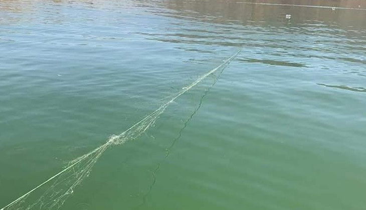 Kaçak avda kullanılan 2 bin metre ağ ele geçirildi, balıklar tekrar suya salındı