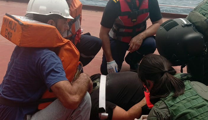 MV MİLAS Gemisinde Rahatsızlanan Denizci Helikopterle Tahliye Edildi