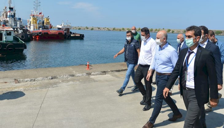 Bakan Karaismailoğlu Giresun Limanı'nda incelemelerde bulundu