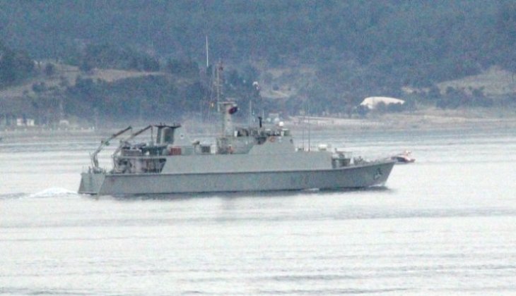 İspanya mayın arama gemisi Çanakkale Boğazı'ndan geçti