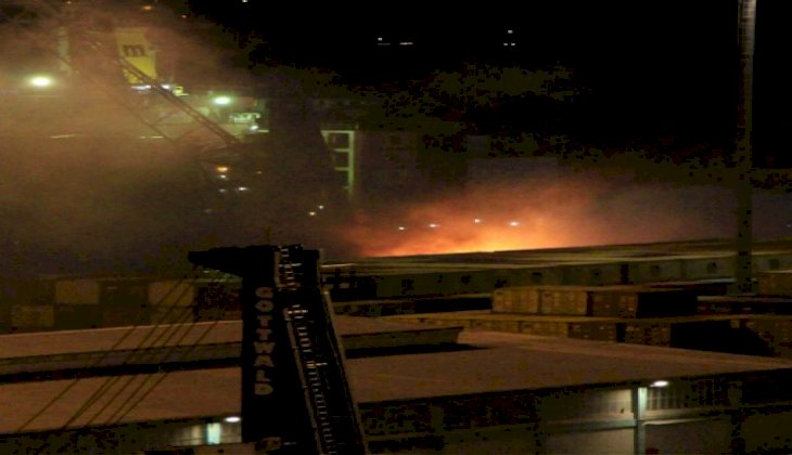 Bandırma Çelebi Limanı'nda yangın çıktı
