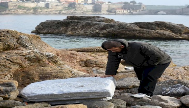 Fırtınada Roma dönemine ait parçalar ortaya çıktı