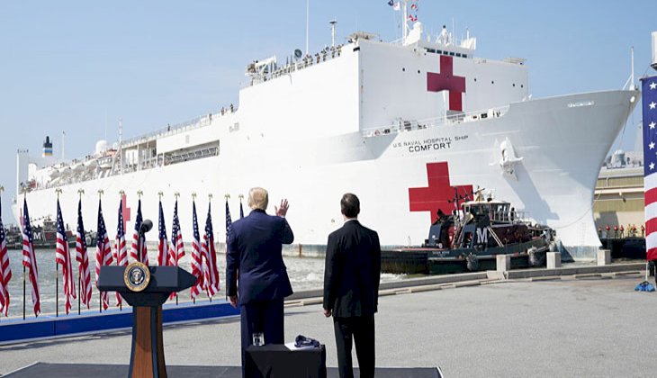 USNS Mercy hastane gemisi mürettebatı korona virüsüne yakalandı