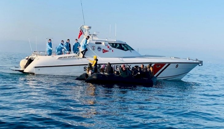 Dikili açıklarında 46 düzensiz göçmen kurtarıldı