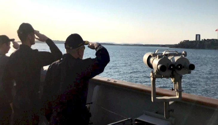 NATO Daimi Deniz Görev Grubu-2 gemileri, Şehitler Abidesi'ni selamladı