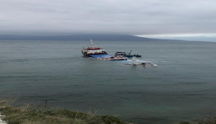 Marmara Adası açıklarında kuru yük gemisi battı