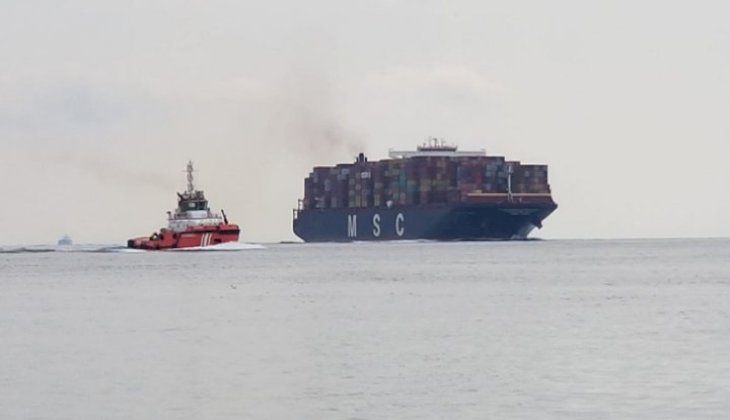 399 metre uzunluğundaki MSC İstanbul, Çanakkale Boğazından geçti