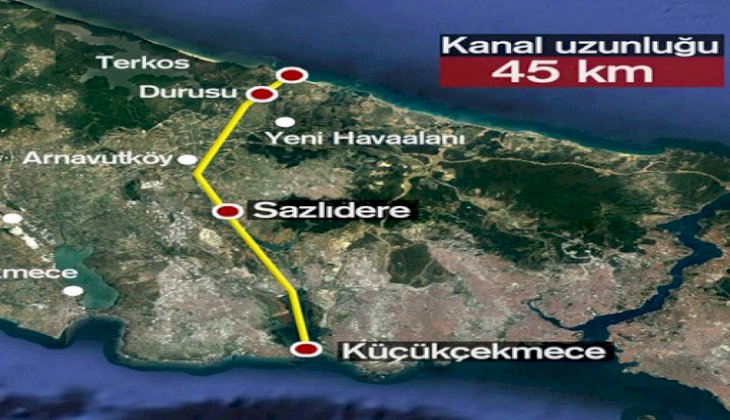 Kanal İstanbul'un güzergahı belli oldu
