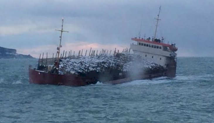 Karadeniz'de kuru yük gemisi battı