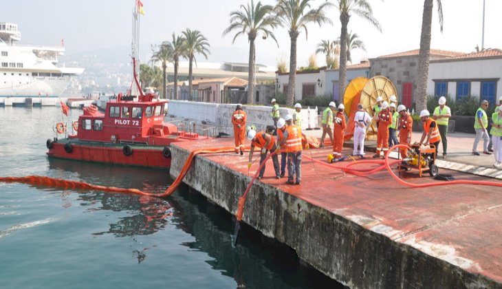 Ege Port Limanı'nda deniz kirliliğine müdahale tatbikatı yapıldı
