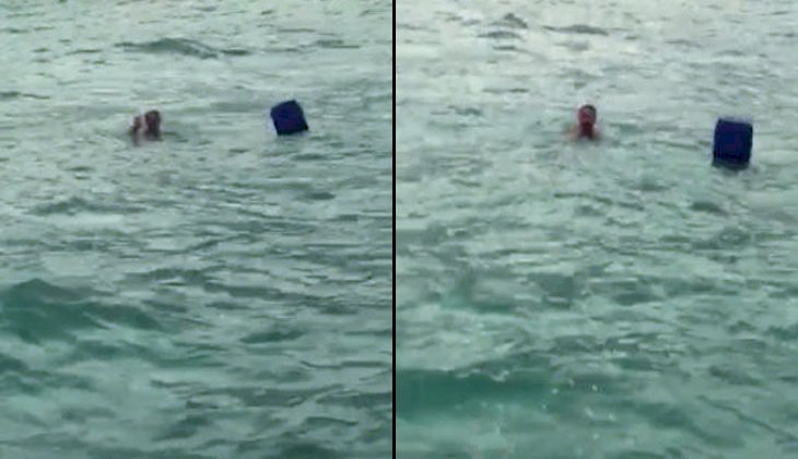 Denizde şamandıraya sarılmış halde bulunan şahsı deniz polisi kurtardı