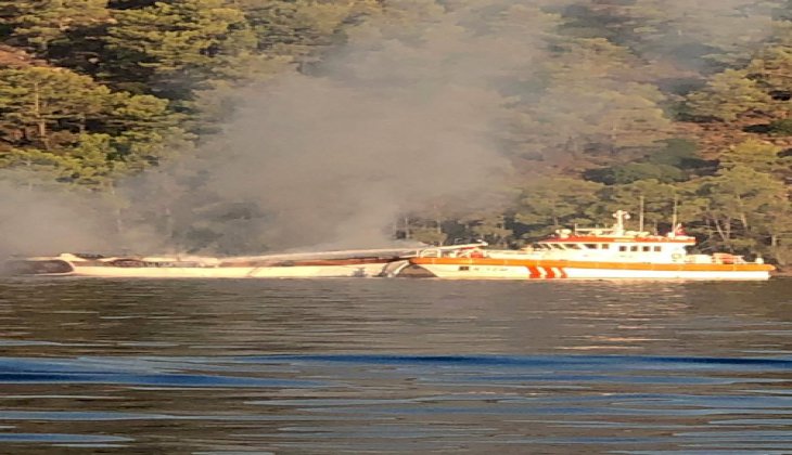 Fethiye'de gulet tekne yanarak battı! 1 ölü, 4 yaralı