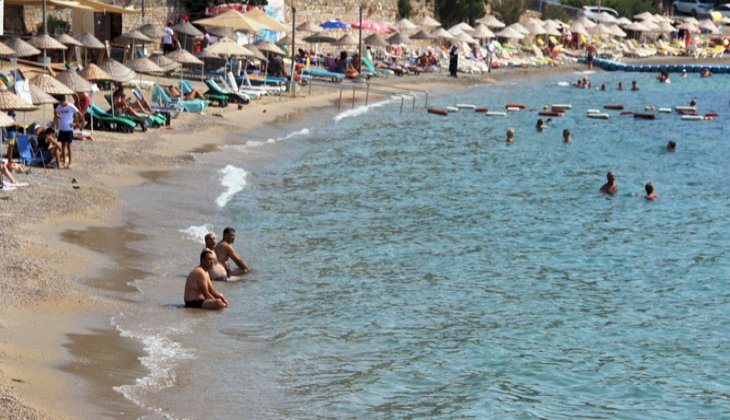 Bodrum sahillerinde yoğunluk azaldı