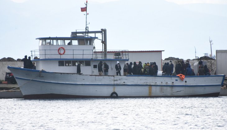 115 kaçak göçmen bu tekneden çıktı