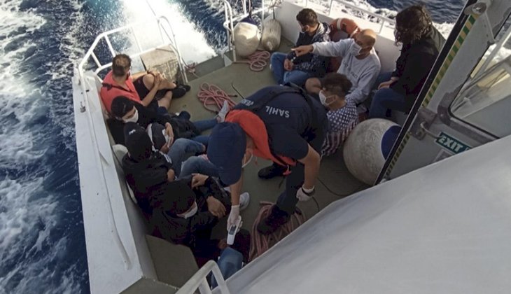 Bodrum açıklarında 10 düzensiz göçmen kurtarıldı