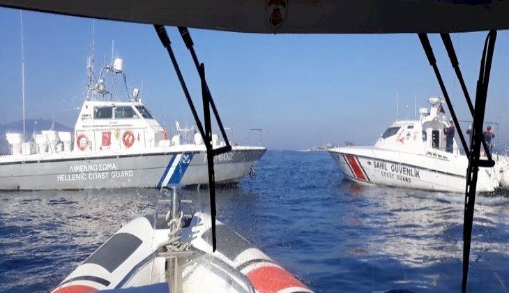 Yunan Sahil Güvenlik botları Türk Sahil Güvenlik botları tarafından kovalandı