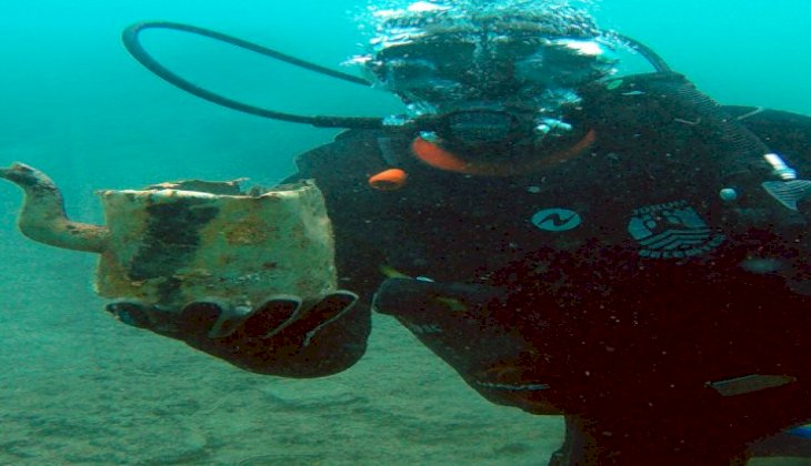 Bodrum'da deniz dibi temizliği