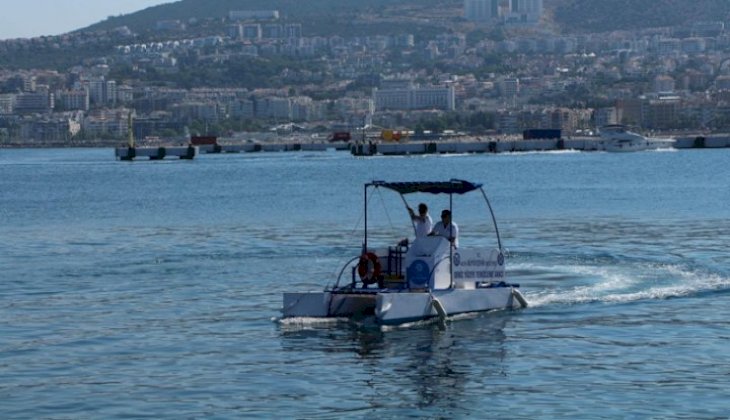 Deniz yüzeyi temizleme aracı hizmete girdi