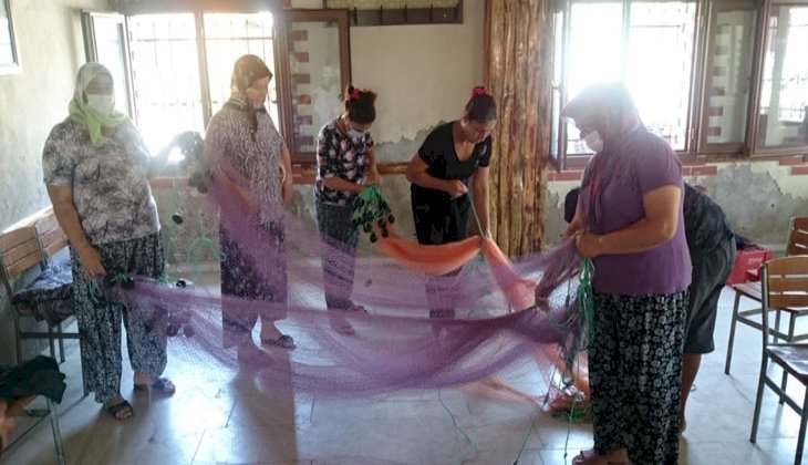 Serçinli kadınlar balık ağı örmeyi öğrendi