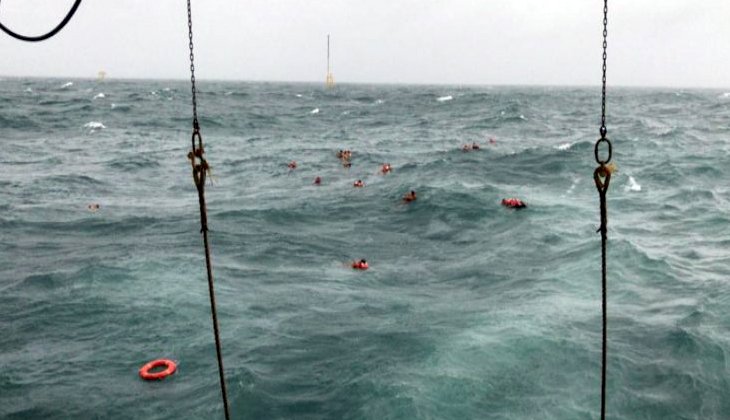 Petrol platformuna çarpan gemi battı! 121 kişi kurtarıldı