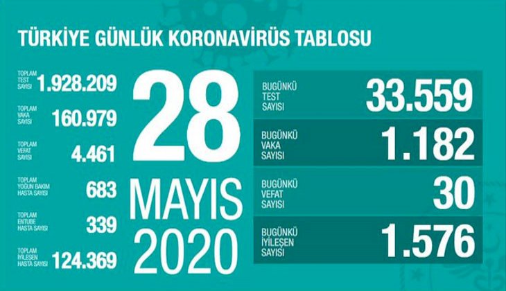 Sağlık Bakanlığı: "Son 24 saatte korona virüsten 30 kişi hayatını kaybetti"