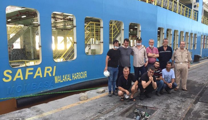 Kenya için Türkiye'de üretilen gemiyi teslim eden mürettebat ve 10 Türk vatandaşı tüm zorluklar aşılarak yurda getirildi