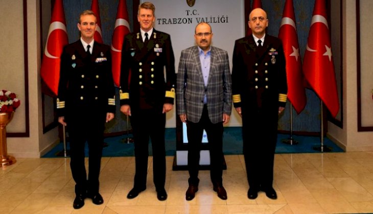 NATO Deniz Görev Grubu Gemi Komutanlarından Trabzon Valisi'ne ziyaret