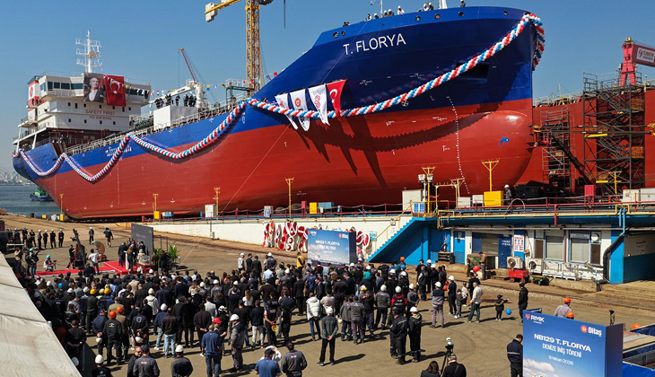 RMK Marine tarafından DİTAŞ için inşa edilen T.FLORYA suya indirildi
