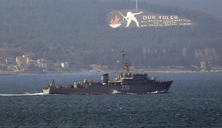 Rus savaş gemisi ‘Valentin Pikul’ Çanakkale Boğazı’ndan geçti