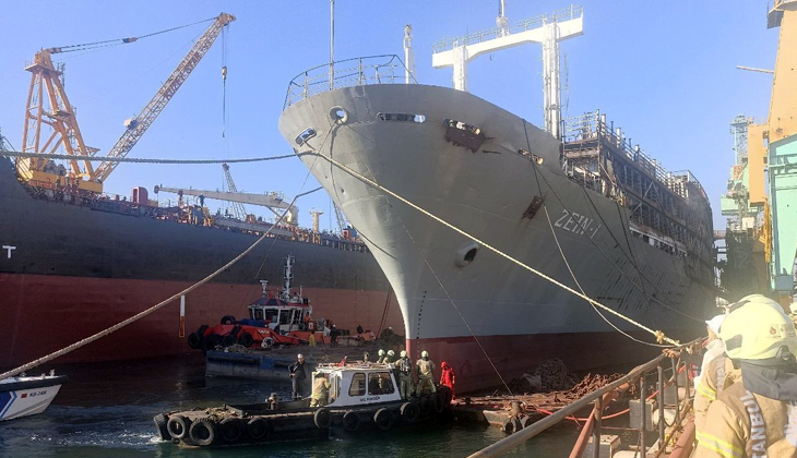 Tersanede Çıkan Yangın Kısa Sürede Kontrol Altına Alındı...