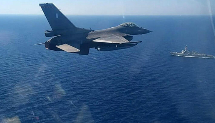 Yunan savaş uçaklarından Ege'de büyük provokasyon! 4 adet F-16, TCG Çeşme'ye yaklaştı