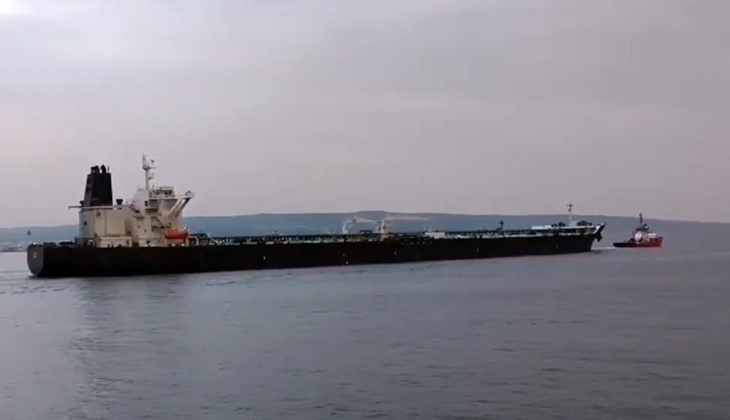 247 metrelik DASHAN isimli tanker, Çanakkale Boğazı'nda makine arızası yaşadı