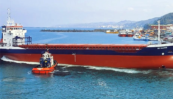 Trabzon Tersanesi, SKY MARINE isimli yük gemisinin bakım-onarımını tamamladı...